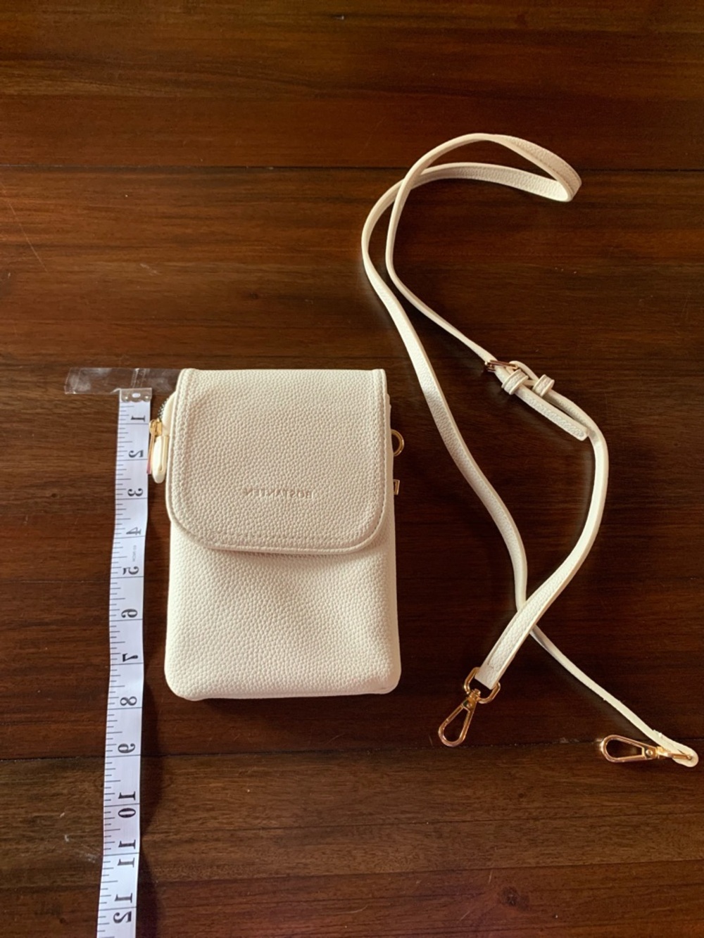 Cream Crossbody Travel Bag Multi Pocket Vegan Leather Organizer Purse NWOT - Picture 3 of 14
